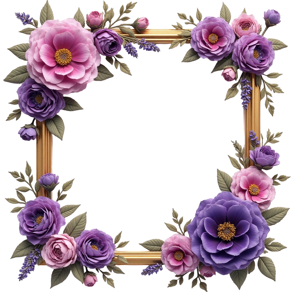 Elegant Floral Frame